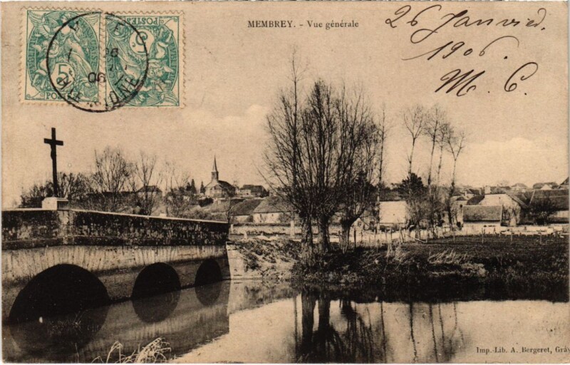 Carte postale ancienne Membrey vue generale à Membrey