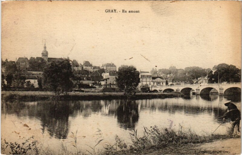 Carte postale ancienne Gray en amont