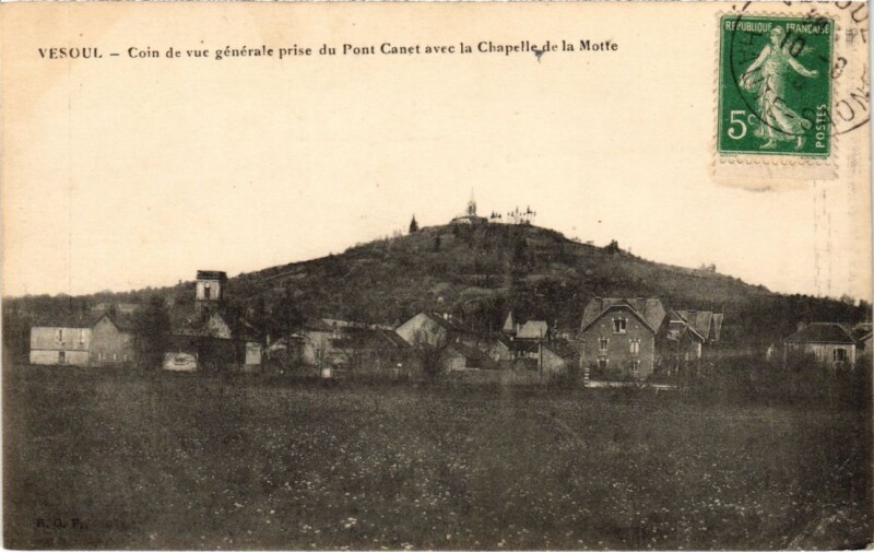 Carte postale ancienne Vesoul coin de vue generale Chapelle de la Motte à Vesoul