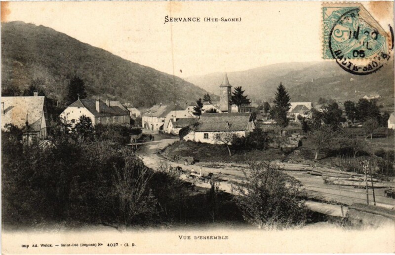 Carte postale ancienne Servance vue d'ensemble