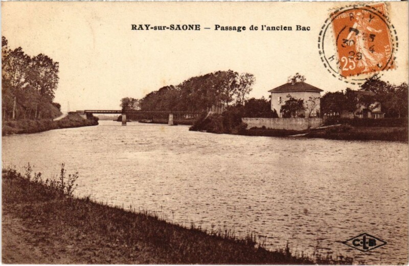 Carte postale ancienne Ray-sur-Saone Passage de l'ancien Bac