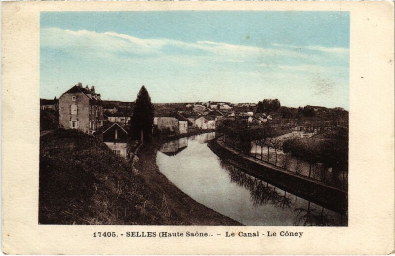 Carte postale ancienne Selles Le Canal Le Coney à Selles