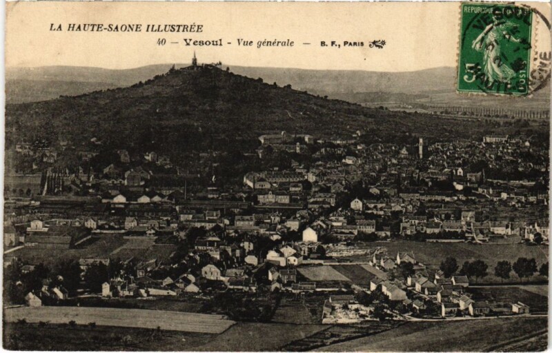 Carte postale ancienne Vesoul vue generale à Vesoul