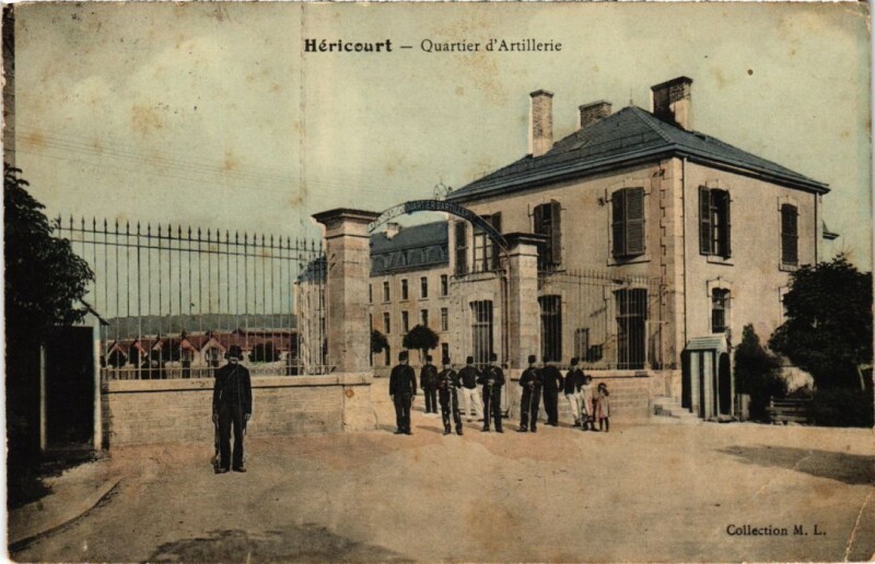 Carte postale ancienne Hericourt Quartier d'Artillerie