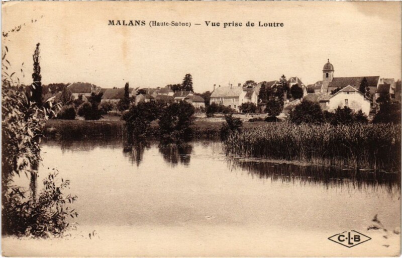 Carte postale ancienne Malans vue prise de Loutre à Malans