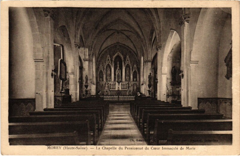 Carte postale ancienne Morey La Chapelle Pensionnat