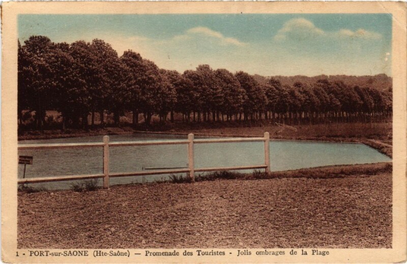 Carte postale ancienne Port-sur-Saone Promenade des Touristes