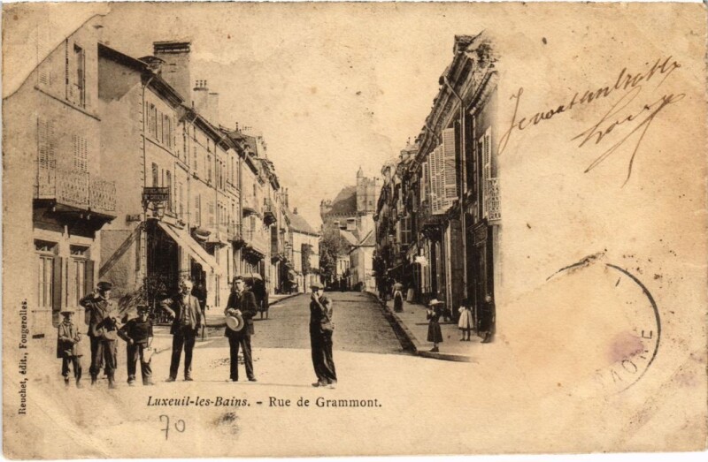 Carte postale ancienne Luxeuil-les-Bains Rue de Grammont à Grammont