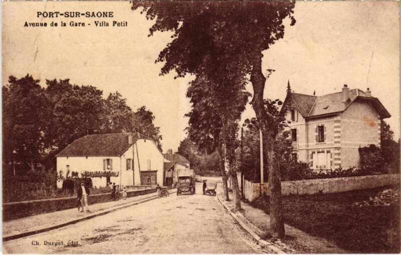 Carte postale ancienne Port-sur-Saone Avenue de la Gare Villa petit