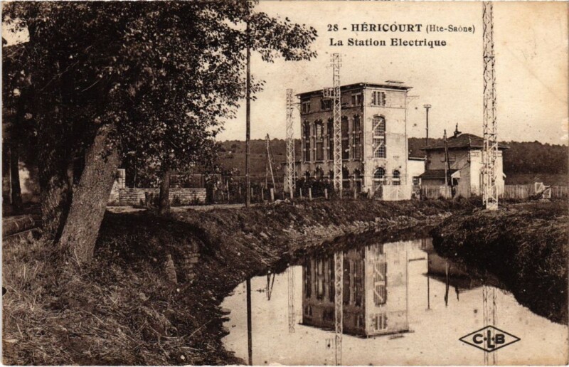 Carte postale ancienne Hericourt Station Electrique