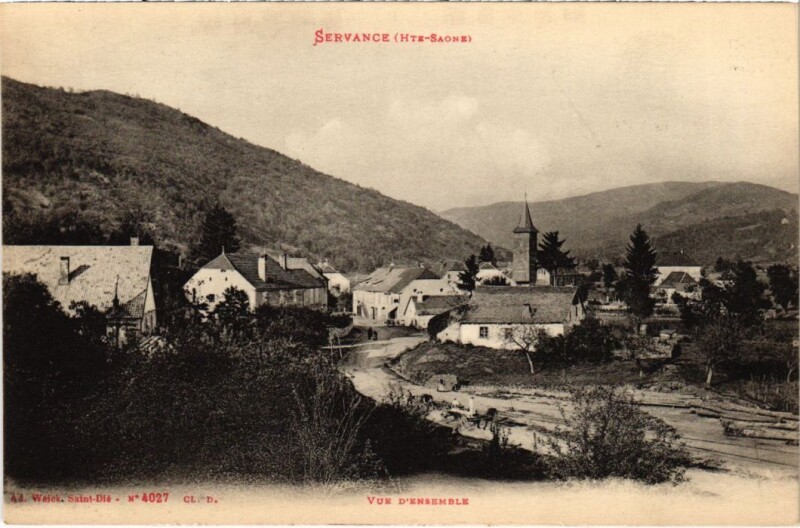 Carte postale ancienne Servance vue d'ensemble