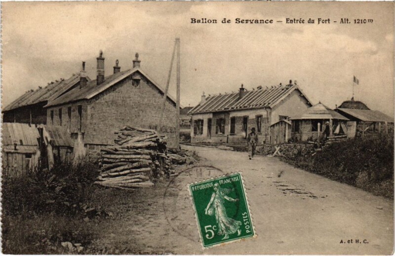 Carte postale ancienne Ballon de Servance Entree du Fort