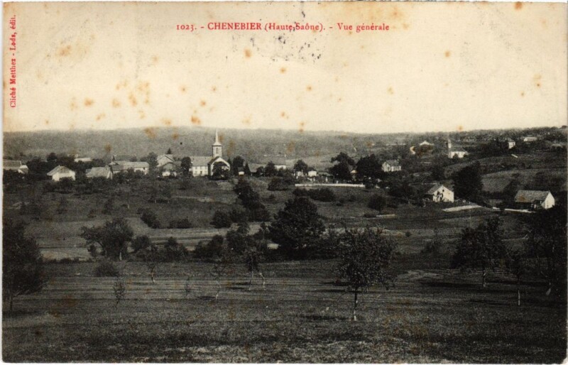 Carte postale ancienne Chenebier vue generale à Chenebier