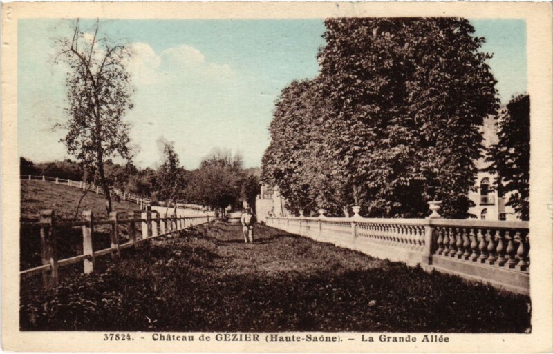 Carte postale ancienne Chateau de Gezier La grande Allee