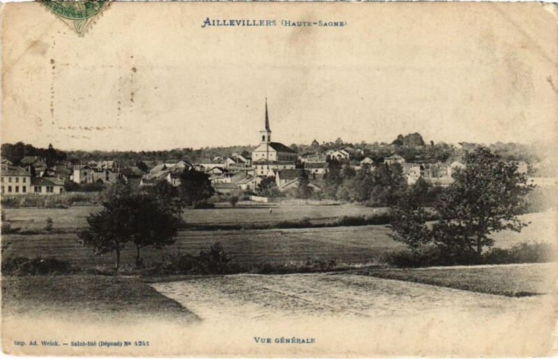 Carte postale ancienne Aillevillers vue generale