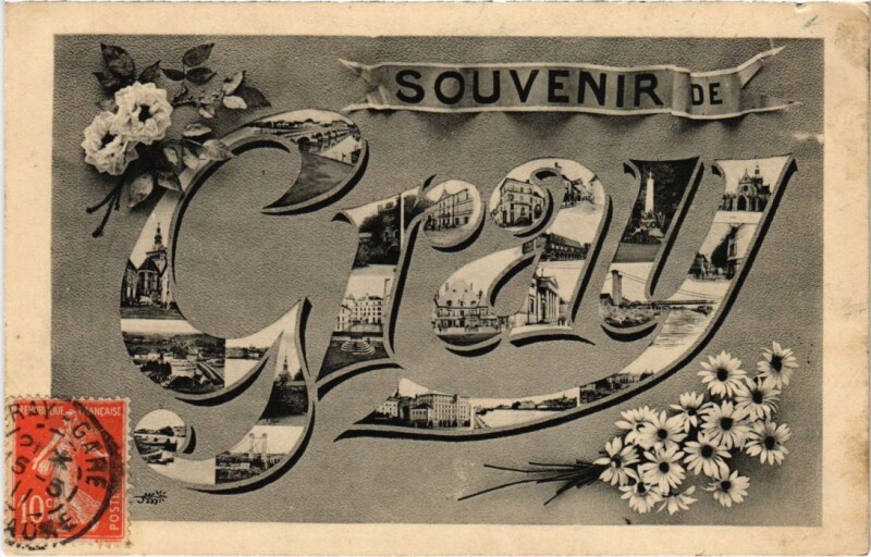 Carte postale ancienne Souvenir de Gray