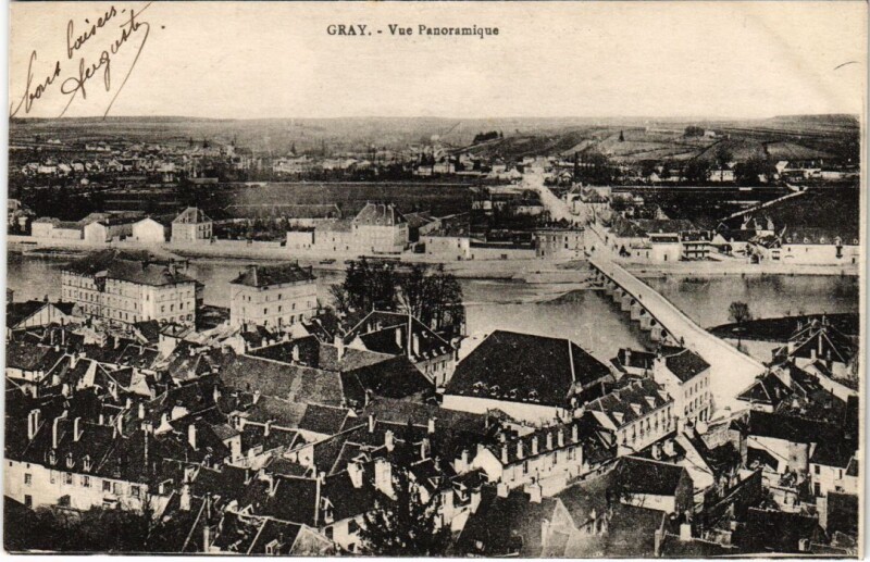 Carte postale ancienne Gray vue panoramique