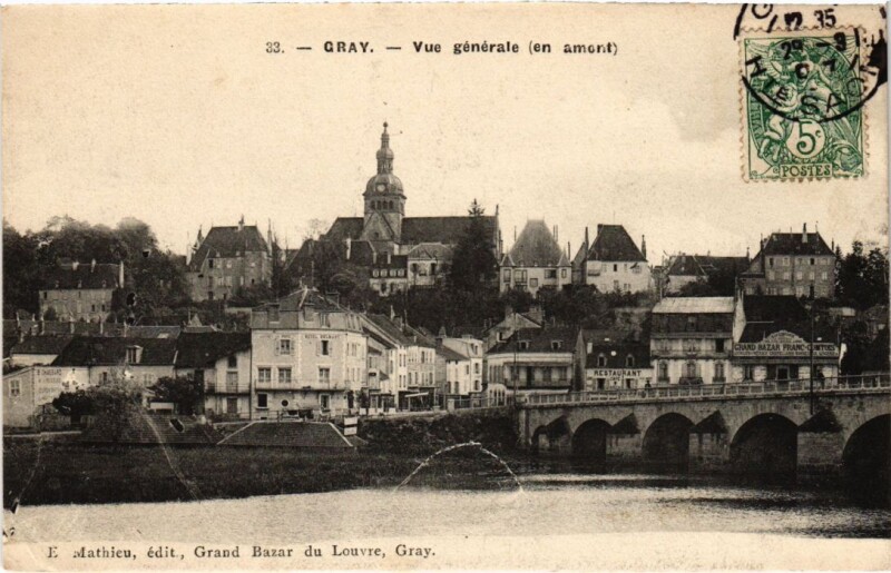 Carte postale ancienne Gray vue generale
