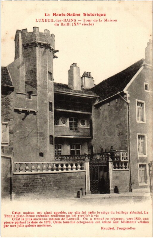 Carte postale ancienne Luxeuil-les-Bains Tour de la Maison du Bailli à Luxeuil-les-Bains