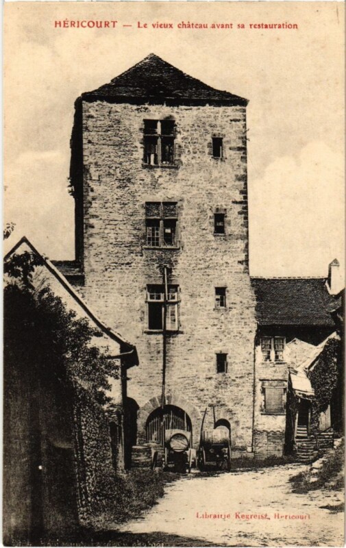 Carte postale ancienne Hericourt Vieux Chateau avant sa restauration