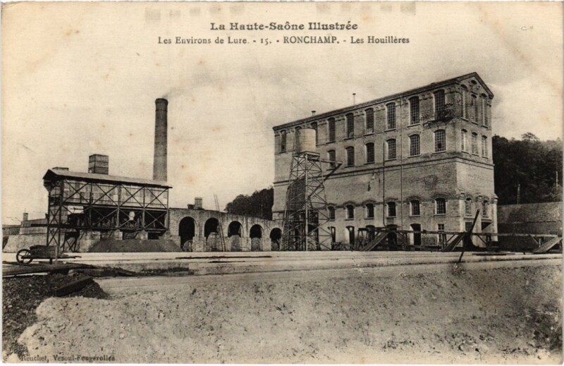 Carte postale ancienne Ronchamp Les houilleres à Ronchamp