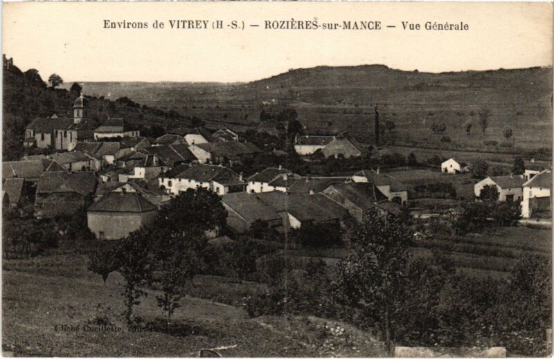 Carte postale ancienne Rozieres-sur-Mance vue generale