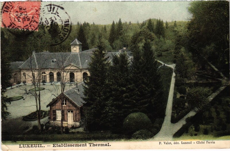 Carte postale ancienne Luxeuil-les-Bains l'etablissement Thermal à Luxeuil-les-Bains