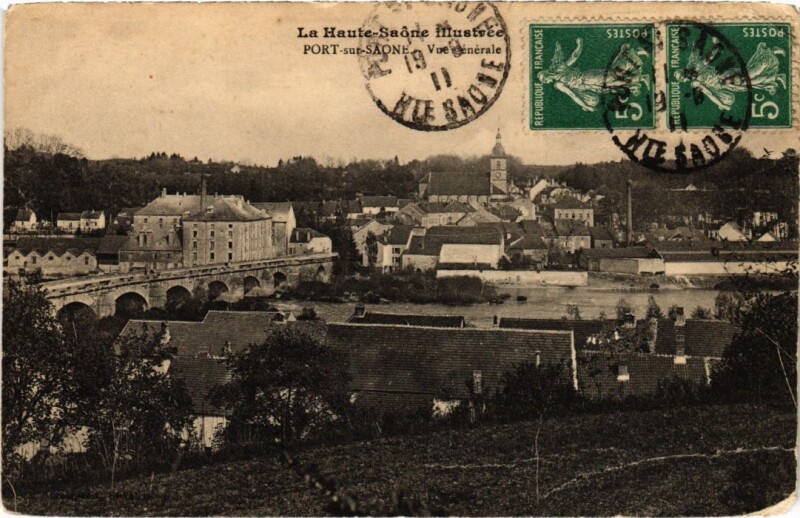 Carte postale ancienne Port-sur-Saone vue generale