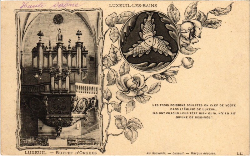 Carte postale ancienne Luxeuil-les-Bains Buffet d'Orgues à Luxeuil-les-Bains