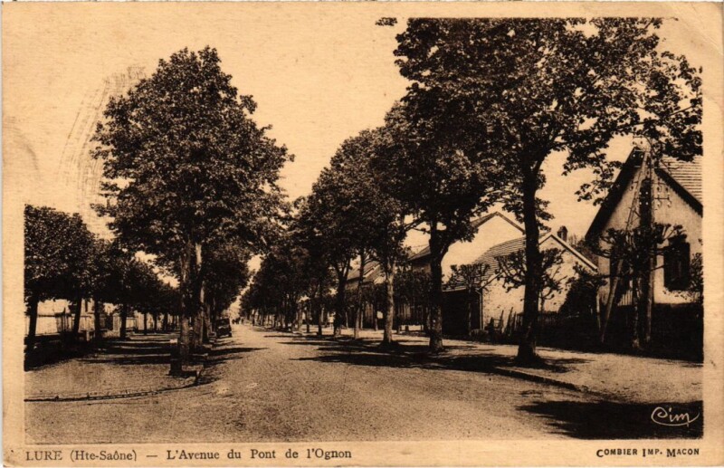 Carte postale ancienne Lure Avenue du Pont de l'Ognon