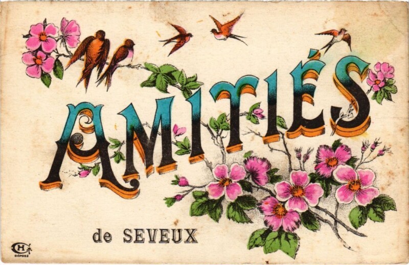 Carte postale ancienne Amities de Seveux