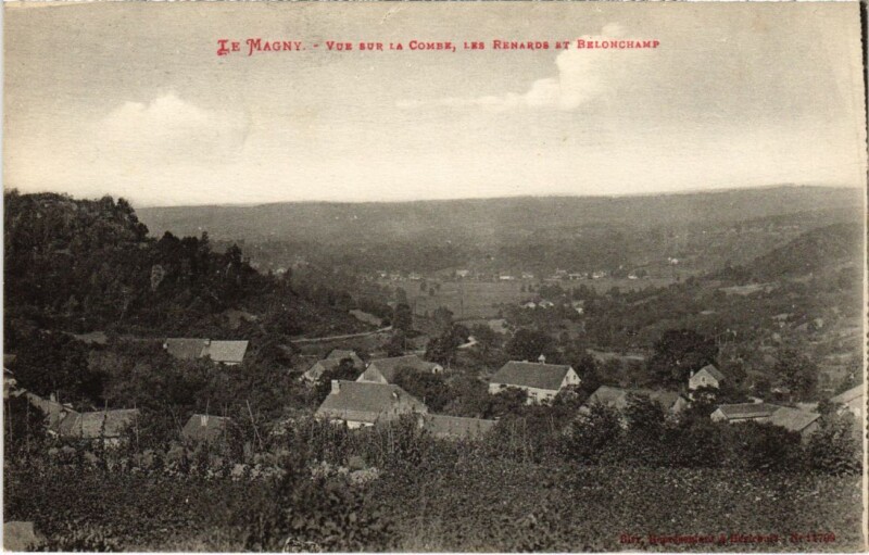 Carte postale ancienne Le Magny Les renards et Bellonchamp