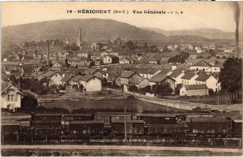 Carte postale ancienne Hericourt vue generale