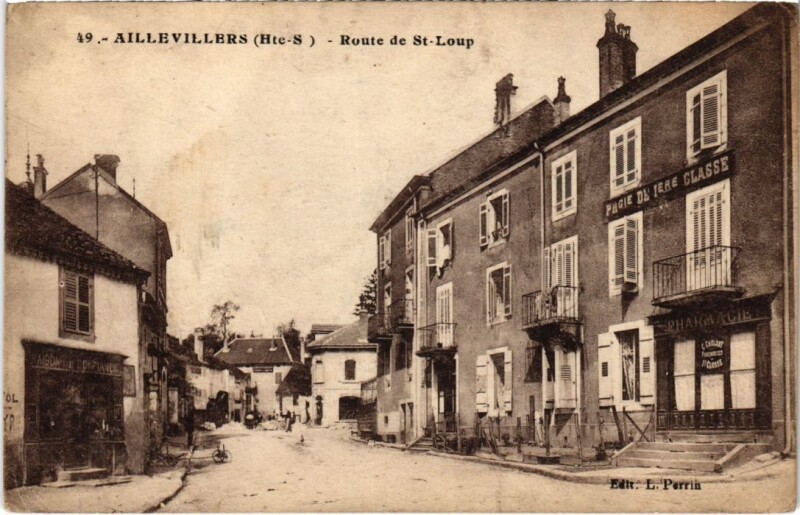 Carte postale ancienne Aillevillers Route de Saint-Loup