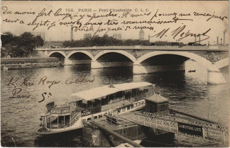 Carte postale ancienne Paris 12e Pont d'Austerlitz