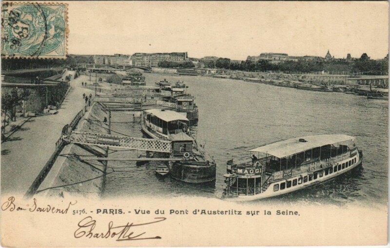 Carte postale ancienne Paris 12e Vue sur la Seine
