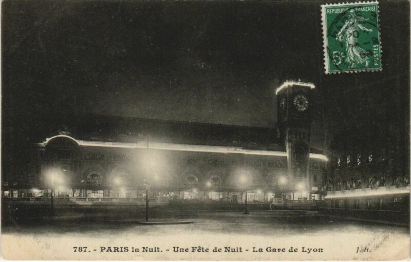 Carte postale ancienne Paris 12e Gare de Lyon