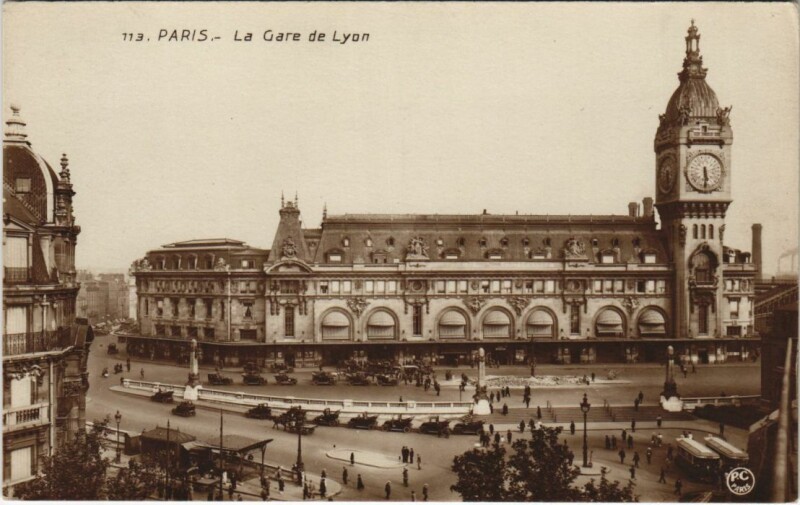Carte postale ancienne Paris 12e Gare de Lyon