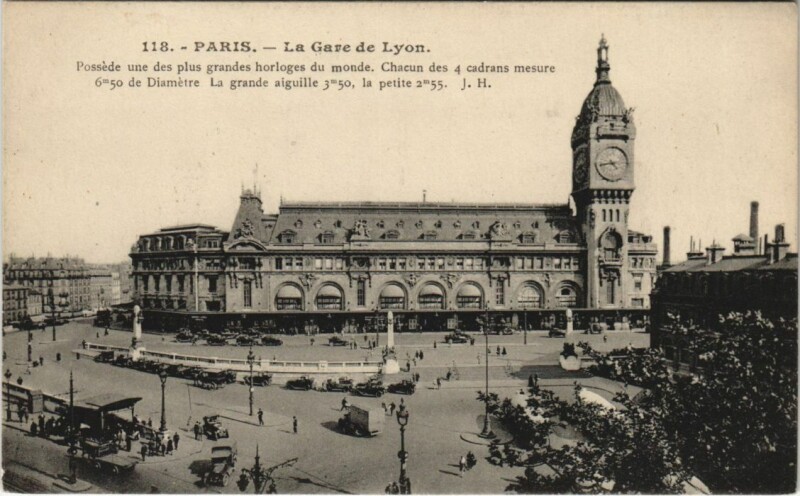 Carte postale ancienne La Gare de Lyon à Paris 12e
