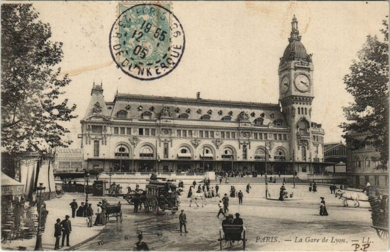 Carte postale ancienne La Gare de Lyon à Paris 12e