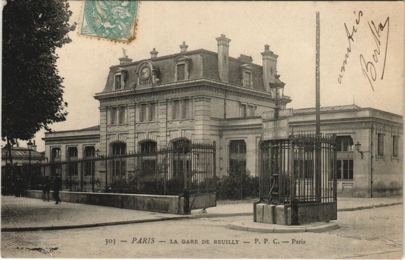 Carte postale ancienne La Gare de Reuilly à Paris 12e
