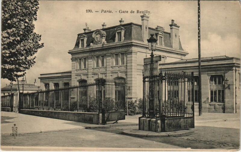 Carte postale ancienne Gare de Reuilly à Paris 12e