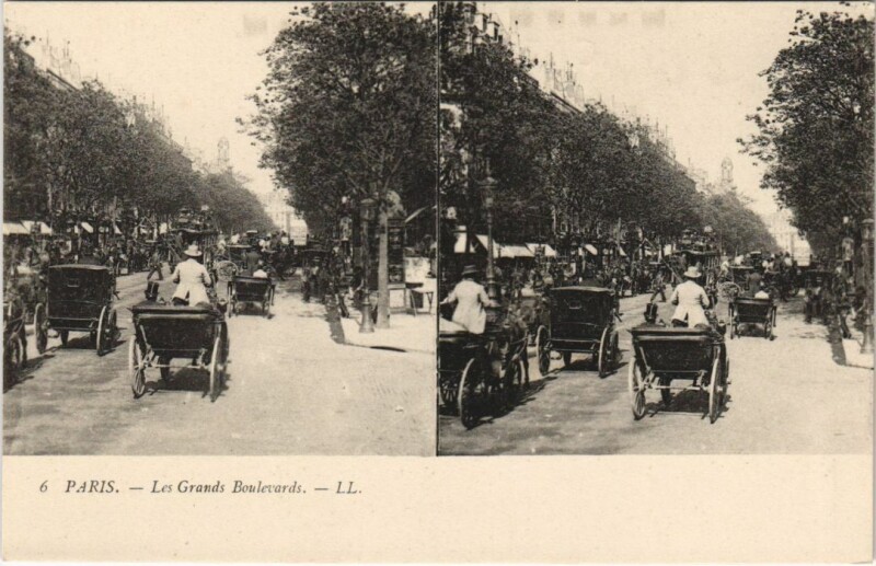 Carte postale ancienne Paris 9e Les Grands Boulevards