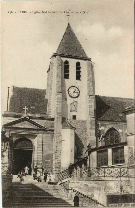 Carte postale ancienne Eglise Saint-Germain de Charonne à Paris 20e