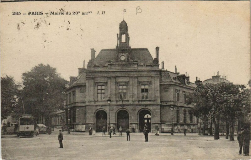 Carte postale ancienne Paris 20e Le Mairie