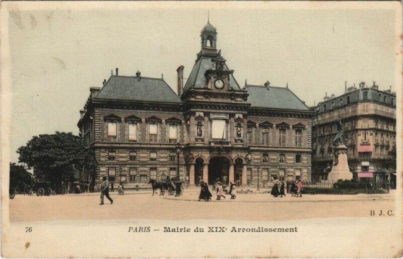 Carte postale ancienne Paris 19e Le Mairie