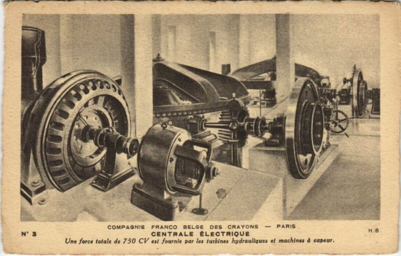 Carte postale ancienne Paris Companie Franco Belge des Crayons Centrale Electrique à Buzet-sur-Baïse
