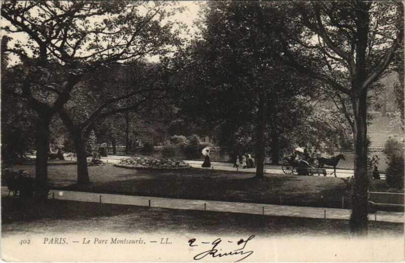 Carte postale ancienne Paris 14e Parc Montsouris