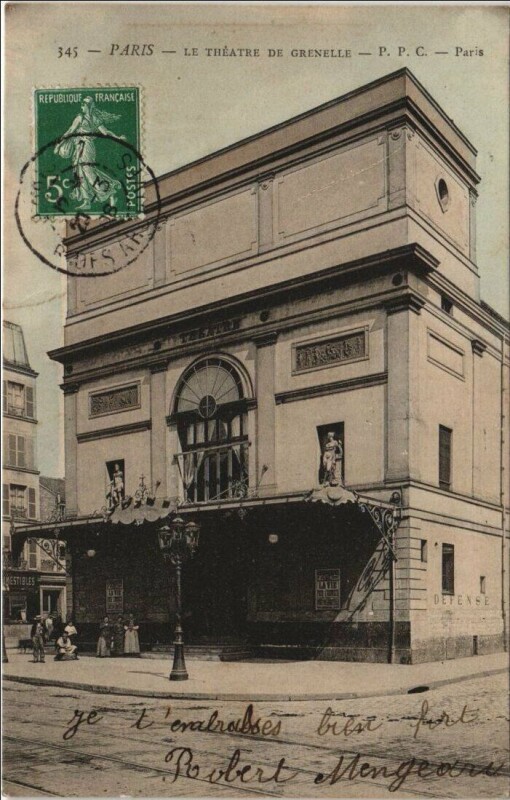 Carte postale ancienne Le Théâtre de Grenelle à Paris 15e