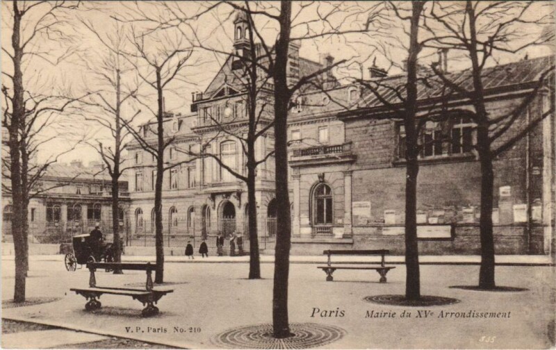 Carte postale ancienne Mairie du XVe Arrondissement à Paris 15e